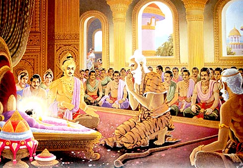 《佛陀画传》-阿私陀为太子占相（释迦牟尼佛-乔达摩&middot;悉达多）2