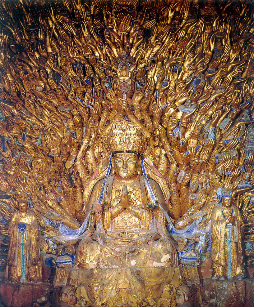 你能数清手臂，分辨出七只金手吗？-宝顶山千手观音的传说