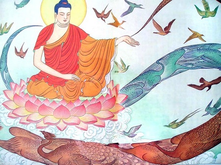 诸多精进行迹－西方极乐世界图