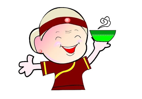 老太太-卡通－衡量快乐的难度