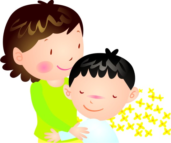 母子　卡通　没有条件的男女之爱