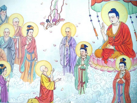 无情说法出自何典-西方极乐世界图