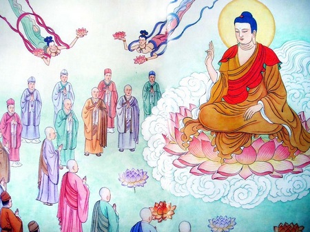 观世音感应真实不虚-西方极乐世界图