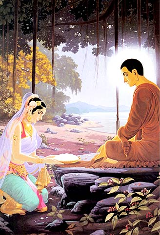 《佛陀画传》-牧羊女供养牛奶（释迦牟尼佛-乔达摩&middot;悉达多）7