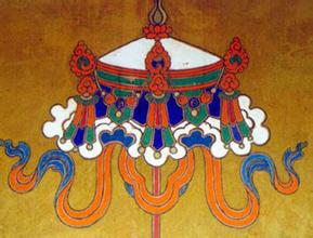 伞盖作为持物有何象征意义?