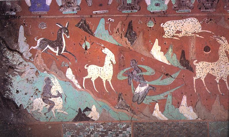 九色鹿本生故事画 莫高窟第257窟 九色鹿本生故事画 莫高窟第257窟